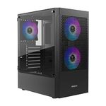 GAMDIAS TALOS E3 MESH Gaming pc case, Mid-Tower ATX Case with Side Tempered Glass Panel and a Magnetic Dust Filter & 3 Built-in 120mm ARGB Fans, Tool-Free Installation, Mesh Front Panel