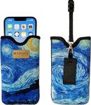 Tainada Men Women Neoprene Shockproof Phone Sleeve Pouch Carrying Case with Neck Lanyard, Belt Loop Holster for iPhone 16/15 Pro Max, 16/15 Plus, Samsung S24, S23+, A54, Google Pixel 9 (Starry Night)