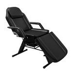 Panana Massage Table SPA Beauty Massage Bed Salon Tattoo Reclining Chair with Plastic Storage Box (Black), Medium, MMTC00BK01HZ0190-OUXH