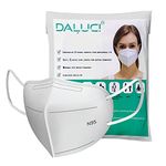 Daluci Anti Pollution N95 Reusable Unisex Non Woven fabric Face Mask, Ear Loop Style (Pack of 10) Protective Fold Flat Mask With 5 Layered Filtration, Without Valve