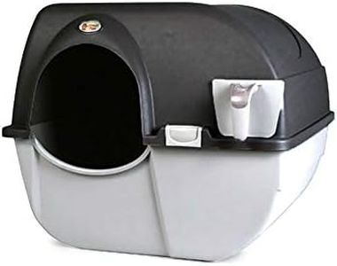 Omega Paw EL-RA15-1 Elite Roll 'n Clean Litter Box, Regular, Midnight Black