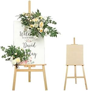 Easel Stand for Wedding, Easel Display Stand 59" Canvas Stand for Painting Wedding Poster, Wedding Welcome Sign with Stand, Wedding Table Plan Board, Wooden Easel Stand for Painting, Art Poster Easel