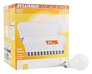 SYLVANIA LED A19 Light Bulb, 60W Equivalent, Efficient 8.5W, 10 Year, 2700K, 800 Lumens, Frosted, Soft White - 24 Pack (74765), Packaging may vary.