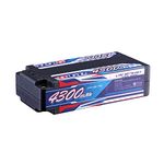 SIGP 7.4V 2S Lipo Battery 4300mAh 70C Hard Case with 4mm Bullet for RC Car Truck Boat Vehicles Tank Buggy Racing Hobby