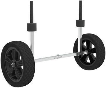GanFindX Heavy Duty Kayak Cart | Adjustable Foldable Trolley with Durable Wheels, Portable Kayak Transport Cart, Tie-Down Straps Included (Detachable 11 inches)