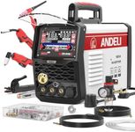 ANDELI Plasma Cutter Welder Combo160Amp Multi-Process Welder 110V/220V Dual Voltage 6-in 1 Gas MIG/Flux MIG/HF TIG/HF CUT/Stick Welding Machine Multi-functional Welding Machine MCT-416P