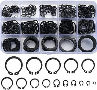 350 Pcs retaining rings, Snap Rings Assortment Kit, Circlips Snap External Retaining Rings, C Clips, External Circlip Snap External Retaining C-Clips Rings Set, 15 Sizes