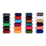 Homeistic Applience 800 Meter Sewing Threads Basic Color Strong Cotton Polyester Threads For Sewing Dhaga Fast Premium Shade Spools for Machine Tailoring and Hand Stitching (24 Pcs, Regular Dark Color)
