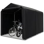 Tangkula 7x5.2Ft Portable Shed, Outdoor Storage Shelter with Waterproof Cover & Roll-up Zipper Door, Heavy Duty Portable Storage Tents for Outside, Bikes, Garden Tools, Motorcycles