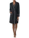 Amazon Essentials Women's Lightweight Waffle Mid-Length Robe (Available in Plus Size), Black, M