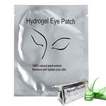 110 Pairs Eyelash Extension Gel Patches Kit, Lash Extension Lint Free Under Hydrogel Eye Mask Pads Beauty Tool with Transparent Cosmetic Bag (110 Pair Silvery)