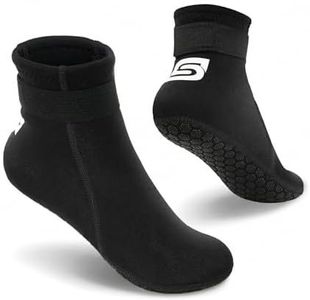 Summshall Kids Neoprene Water Socks, 3mm Thickness, Wetsuit Socks - Anti-slip, 7-9.5 Toddler, Black