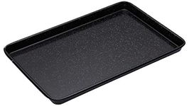 MasterClass Large Baking Tray, Scratch Resistant Vitreous Enamel and Induction Safe, 1 mm Thick Steel, 39 x 27 cm, Black