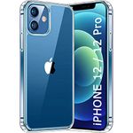 TheGiftKart Ultra-Hybrid Shockproof Back Cover Case for iPhone 12/12 Pro | Camera Protection Bump | Hard Back Cover Case for iPhone 12/12 Pro (PC & TPU, Crystal Clear Back, Transparent Sides)