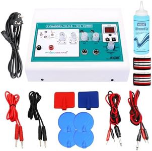 Physiogears Transcutaneous Electrical Nerve Stimulation Tens 2 Channel Muscle Stimulator Machine for Physiotherapy Muscle Stimulator Machine Combo Unit. (Electrode Pad)