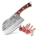 Traditional Chinese Chopper Handmade Forged Ancient Chopping Knife Stainless Steel Cleaver for Meat and Vegetable