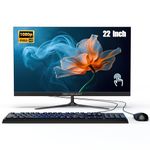 All-in-One Desktop Computer, 22" FHD All-in-One Touchscreen PC 8GB RAM 512GB ROM Celeron N5095 1920 * 1080 IPS Display Computer Built-in Dual WiFi & Bluetooth with Wired Keyboard and Mouse