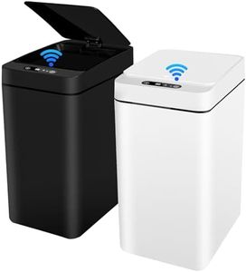 Sensor Mülleimer 12L 2er Set - Automatik Touchless Mülleimer mit Smart Sensor für Bad Büro Küche, No Noise Wasserdicht Intelligenter Mülleimer mit Deckel Mülleimer für Büro/Badezimmer/Küchen