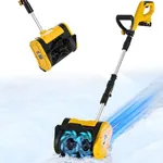 Rozlchar Cordless Snow Shovel for DeWALT 20V Battery, Electric Snow Blower for Driveway with Adjustable Front Handle & Telescopic Pole, 10in Width & 6in Depth & 20ft Throwing Distance(No Battery)