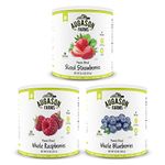 Augason Farms Freeze Dried Berries Variety Kit No. 10 Can 3-Pack