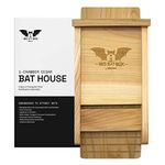 WildYard - The Complete Bat House for Outdoors - Clean Your Backyard from Mosquitoes - Bat Box Without Paint Inside - One Chamber Bat Hose - Easy to Hang