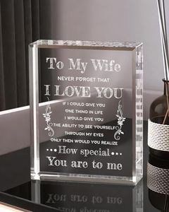 KAAYEE Gifts for Wife Mothers Day, Birthday Gifts for Wife from Husband, Anniversary Valentines Day Gifts for Her Women, to My Wife Birthday Gifts Ideas Crystal Keepsakes