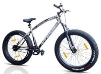 Appgrow Fat tyre Cycle in Jaguar Frame with Fat Tyres of 26 * 400 with Front Suspension Fork with Dual disc Brakes in Single Speed