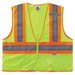 Ergodyne GloWear 8230Z ANSI Two-Tone High Visibility Lime Reflective Safety Vest, 4XL/5XL