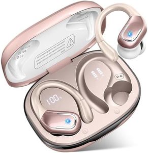 Ecouteurs Bluetooth Sport, 75Hrs Ecouteur sans Fil Bluetooth 5.4 avec 3D Hi-Fi Stéréo, 4 ENC Antibruit Mic Oreillette Bluetooth, IP7 Etanche, USB-C Charge Rapide, Écran LED Casque iOS/Android
