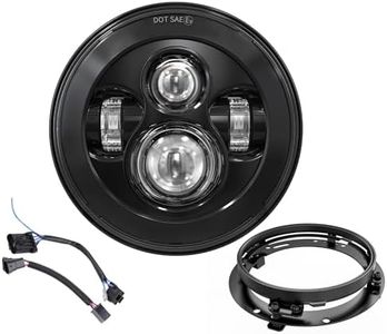 Z-OFFROAD New 7 inch LED Headlight High Low Beam Headlamp Compatible With Harley Davidson Street Glide Electra Glide Ultra Classic Road King Heritage Softail Fatboy CVO Tri Motorcycle - Black