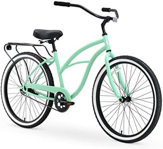 sixthreezero Around The Block Women's Beach Cruiser Bike, Hybrid Bicycle with Rear Rack