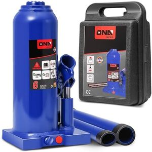 DNA MOTORING 6 tons / 13228 lbs Lifting Automotive Welded Hydraulic Bottle Jack for Repair Vehicle, Pickup, Truck, w/Manual Handle, Blue, TOOLS-00355