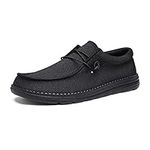 Bruno Marc Men's Casual Slip-on Loafers Stretch Shoes,Size 9.5,Bls211-Black,BLS211