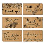 KiDEPOCH 180 Thank You Cards Small Business, Mini Thank You for Supporting Note Cards, 6 Design Thanks Greeting Cards bulk for Retail Store, 2x3.5inch