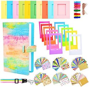 Sunmns Accessories Bundle Kit Set Compatible with Fujifilm Instax Mini 12 11 9 90 70 Films, Accessory Include Album, Film Stickers, Desk Frames, Hanging Frame, Strap (Rainbow)