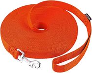 AMAGOOD Dog/Puppy Obedience Recall Training Agility Lead-15 ft 20 ft 30 ft 50 ft Long Leash-for Dog Training,Recall,Play,Safety,Camping(Orange,15FT)