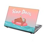 TaylorHe 15.6 inch 15 inch Laptop Skin Vinyl Decal with Colorful Patterns and Leather Effect Laminate MADE IN BRITAIN Funny Slogan