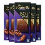 Cadbury Bournville Rich Cocoa 50% Dark Chocolate Bar, 75 Gm (Pack Of 5)