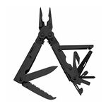 SOG PowerAssist Multi-Tool B66N-CP - 16 Tools, Black Oxide, Nylon Sheath, Assisted 2.75" Blade, Compound Leverage