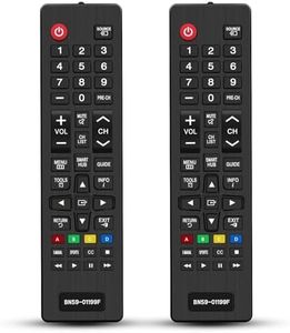 2 Pezzi Telecomando Universale per Samsung Smart TV, BN59-01199F Sostitutivo Telecomando, Compatibile con Samsung Smart TV LCD LED HDTV 3D 4K, Nessuna Configurazione, Telecomando TV Universale