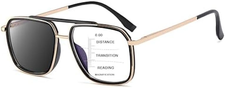 HOOBAY Photochromic Progressive Multifocus Reading Glasses For Men,Progressive Readers No Line Quick-Transition Sunglasses