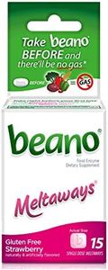 beano Strawberry Meltaways Gas Prevention | Bloating Relief | 15 Count | Packaging May Vary