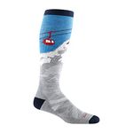 Darn Tough Men's Heady Yeti OTC Midweight Snow Sock (Style 8043) - Gray, X-Large