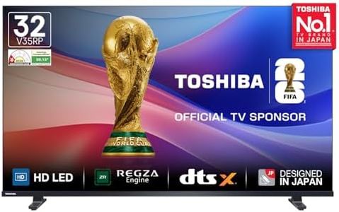 Toshiba 80 cm (32 Inches) HD Ready Smart LED TV | Dolby Audio & DTS Virtual:X | Game Mode | REGZA Engine | VIDAA OS | 32V35RP (Black)