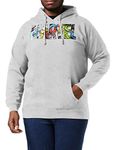 Marvel Men's Logo Characters Hoodie, Grey (Grey Marl Spo), M UK