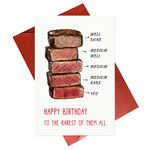 Gonzey Funny Steak Birthday Cards,Rarest Of Them All