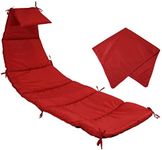 Sunnydaze Outdoor Hanging Lounge Chair Replacement Cushion and Umbrella Fabric - Red