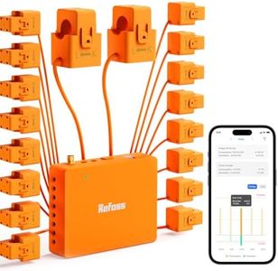 Refoss Smart Home Energy Monitor Supports Home Assistant, Real-Time Accurate Energy Consumption Tracking, Electricity Usage Monitor with 16x60A Circuit Sensors, 36-Month History, Solar Metering, 2.4G