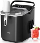 WIE Ice Maker Countertop, Self-Cleaning Ice Maker Machine,12KG in 24H, 9 Cubes in 6 Mins, Portable Ice Machine with Handle, Ice Cube Maker with Ice Scoop&Basket for Home/Kitchen/Office/RV