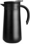 28oz Coffee Carafe Airpot Insulated Coffee Thermos Urn Stainless Steel Vacuum Thermal Pot Flask for Coffee, Hot Water, Tea, Hot Beverage - Keep 9 Hours Hot, 18 Hours Cold (Black)